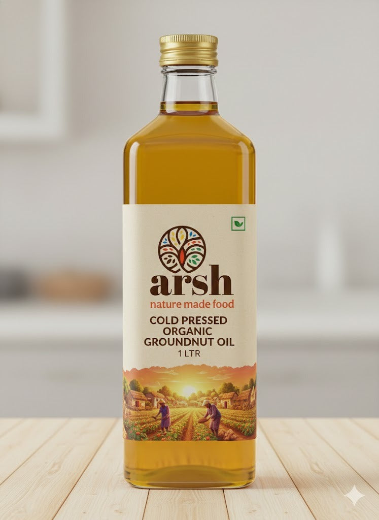 Cold Pressed Organic Groundnut Oil - 1 Litr