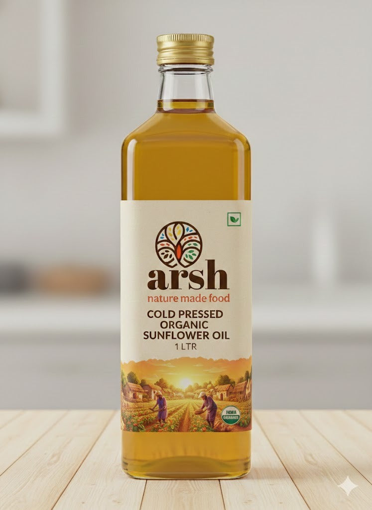 Cold Pressed Organic Sunflower Oil - 1 Litr
